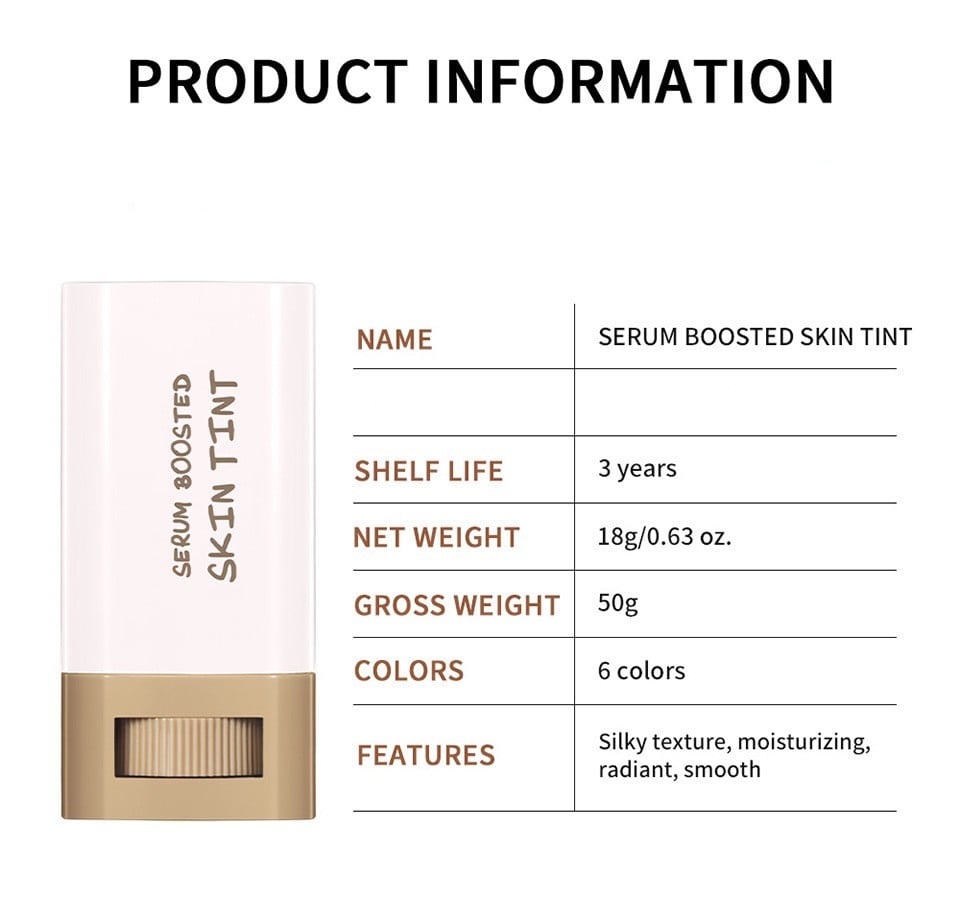 🔥🔥Foundation Stick Beauty Balm Serum Boosted Skin Tint🎁Free Concealer Brush