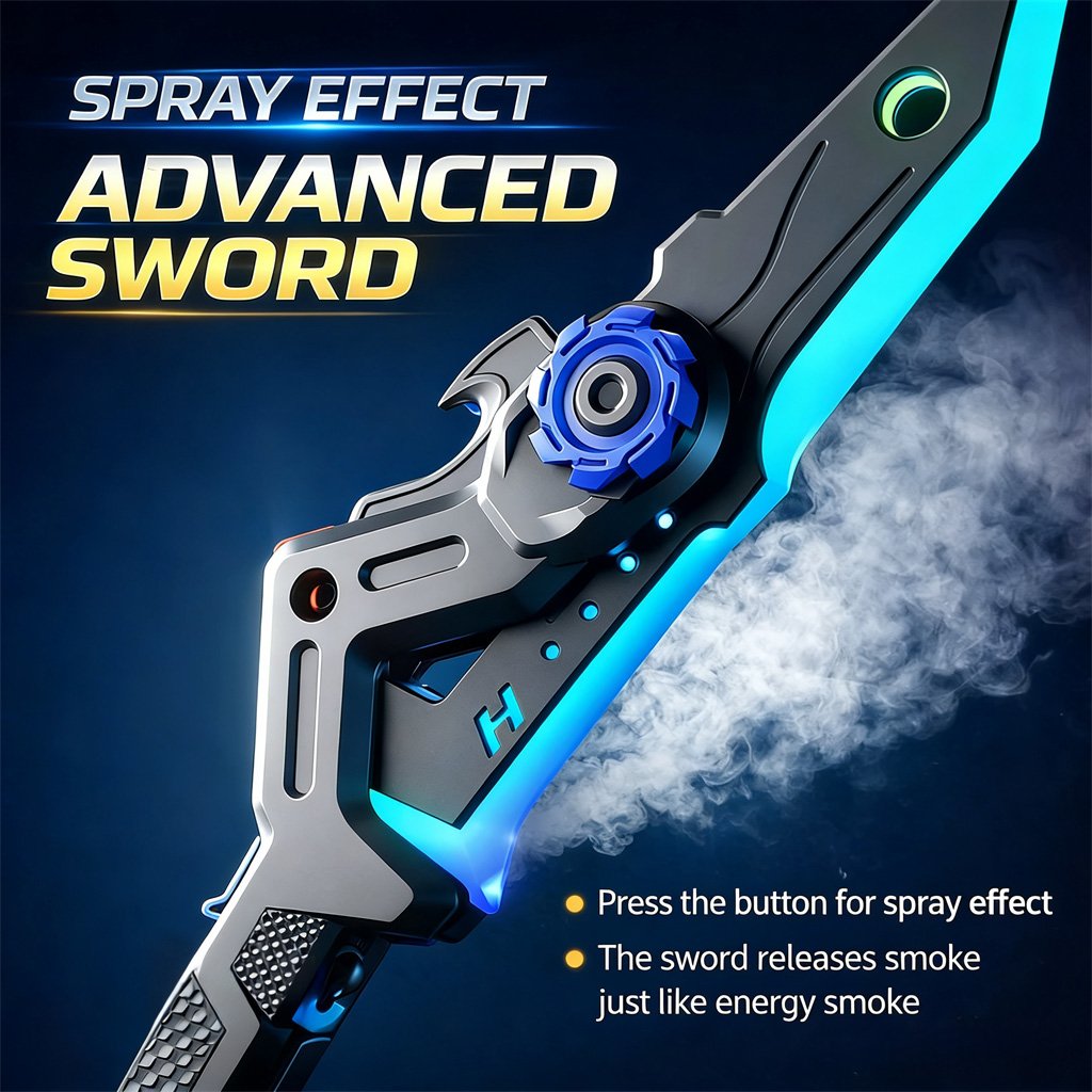 ⚔️2-in-1 Transforming RGB Dual Axe Blade✨Cinematic Sci-Fi Weapon Toy⚡