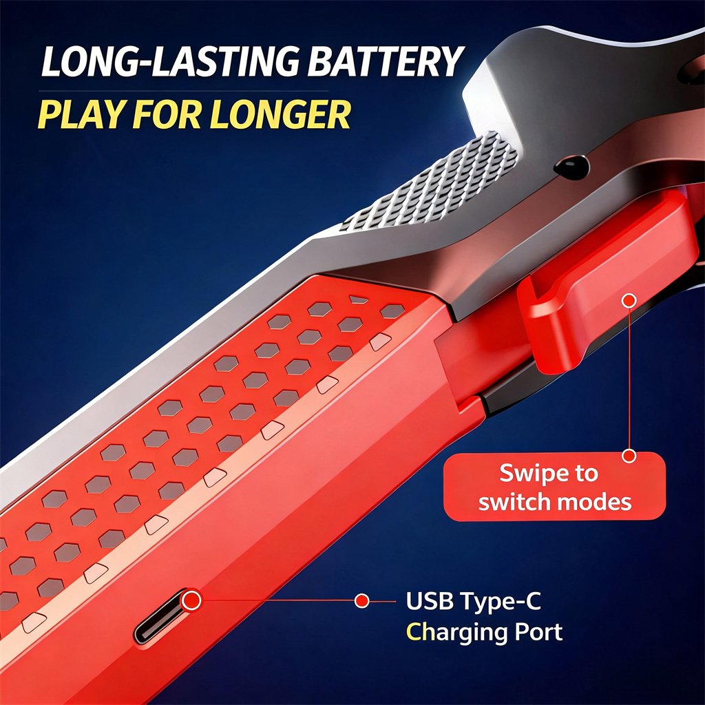 ⚔️2-in-1 Transforming RGB Dual Axe Blade✨Cinematic Sci-Fi Weapon Toy⚡