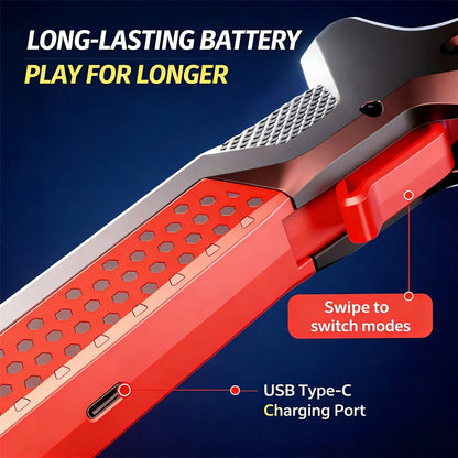 ⚔️2-in-1 Transforming RGB Dual Axe Blade✨Cinematic Sci-Fi Weapon Toy⚡
