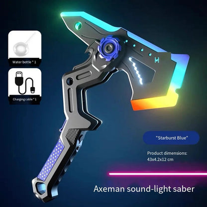 ⚔️2-in-1 Transforming RGB Dual Axe Blade✨Cinematic Sci-Fi Weapon Toy⚡