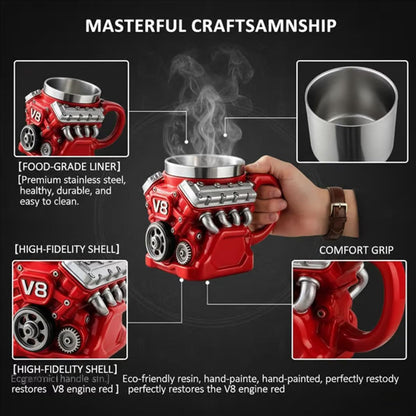 🔥V8 Engine Themed Coffee Mug