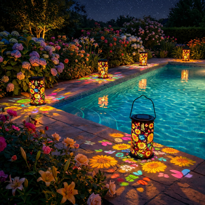 Colorful Sunflower Solar Lantern