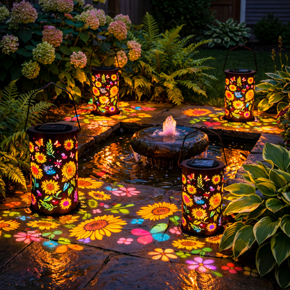 Colorful Sunflower Solar Lantern