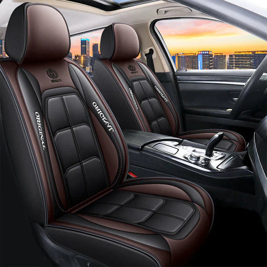 Premium Leather Front Seat Covers – Universal Fit for Sedans, SUVs & Trucks