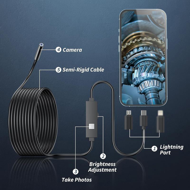 🔥 Particularly handy HD waterproof endoscopic camera