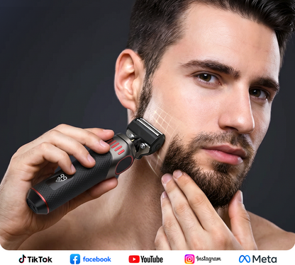 Cordless 3-in-1 Electric Beard Trimmer Kit