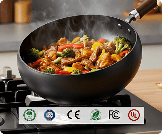 Wok antiadherente utensilios de cocina