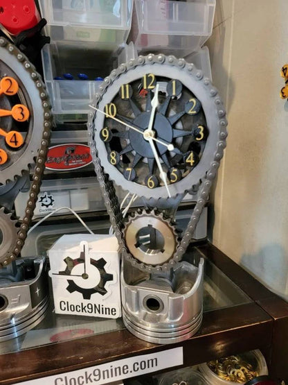 MOTORIZED ROTATING CHAIN CLOCK