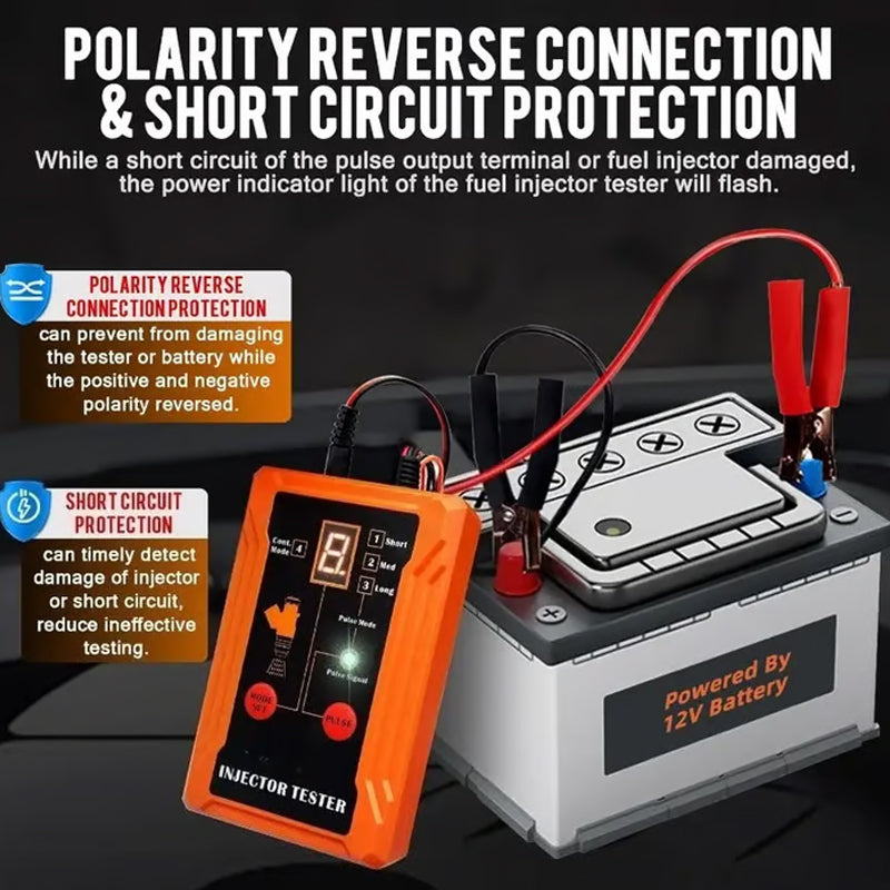 Professional 4-Mode Fuel Injector Tester & Cleaner Tool