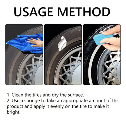 Versatile Lasting Hydrophobic Car Tire Polishing Cleaner Paste