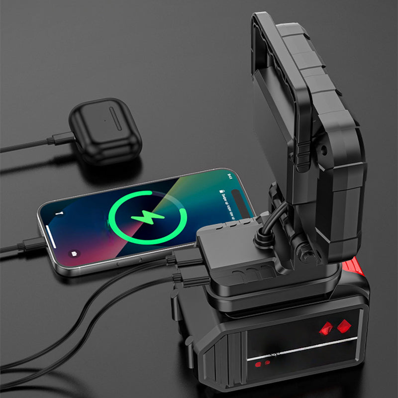 Rotatable LED Work Light – With Dual USB Power Bank Function
