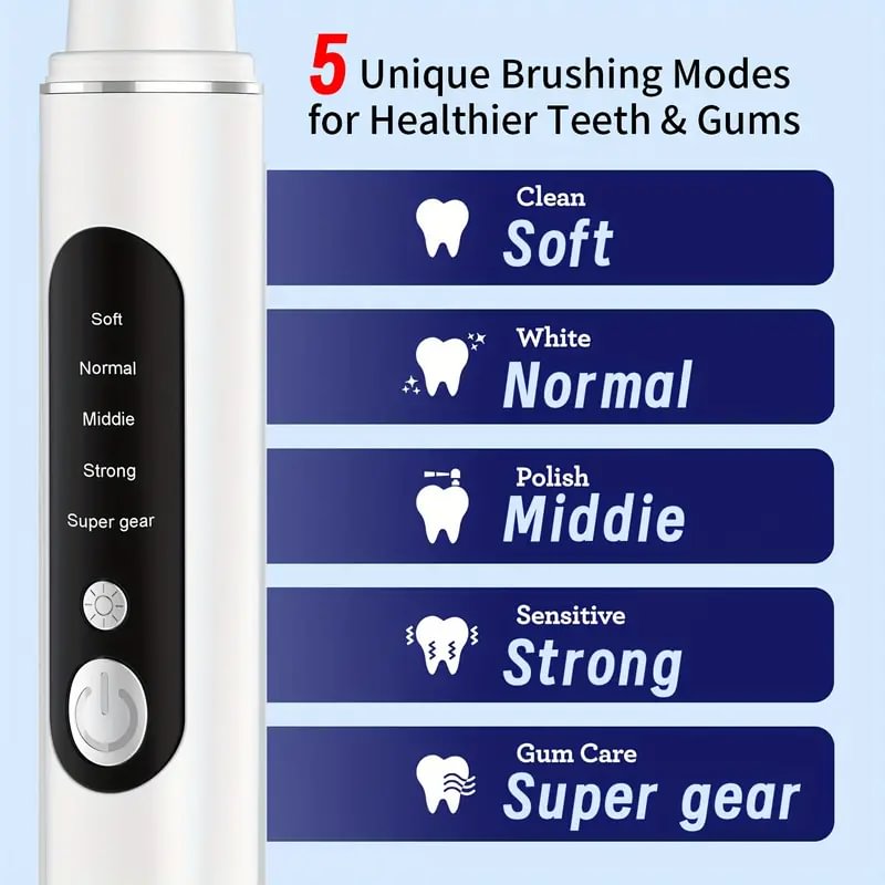 A tooth cleaner, a tooth cleaner with LED light, a rechargeable tooth cleaning set