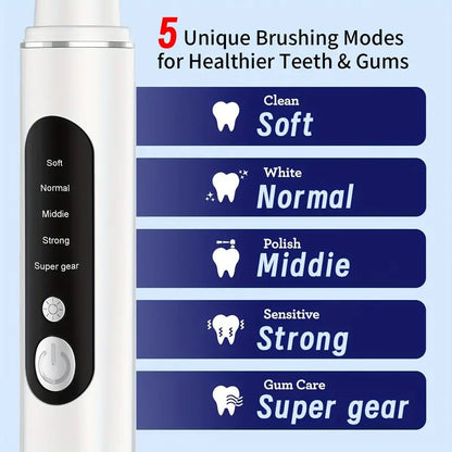 A tooth cleaner, a tooth cleaner with LED light, a rechargeable tooth cleaning set