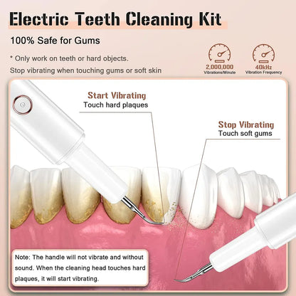 A tooth cleaner, a tooth cleaner with LED light, a rechargeable tooth cleaning set