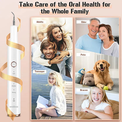 A tooth cleaner, a tooth cleaner with LED light, a rechargeable tooth cleaning set