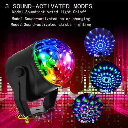 Rotating LED disco ball – RGB strobe effect, ultra-low power consumption (1W)!