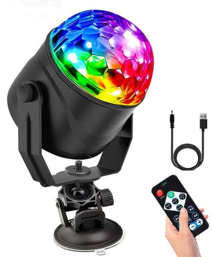 Rotating LED disco ball – RGB strobe effect, ultra-low power consumption (1W)!