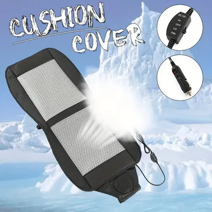 12V Cooling Car Seat Cushion With Built-In Fan - Breathable Eva Summer Ventilation, Front Seat Cover For Enhanced Comfort