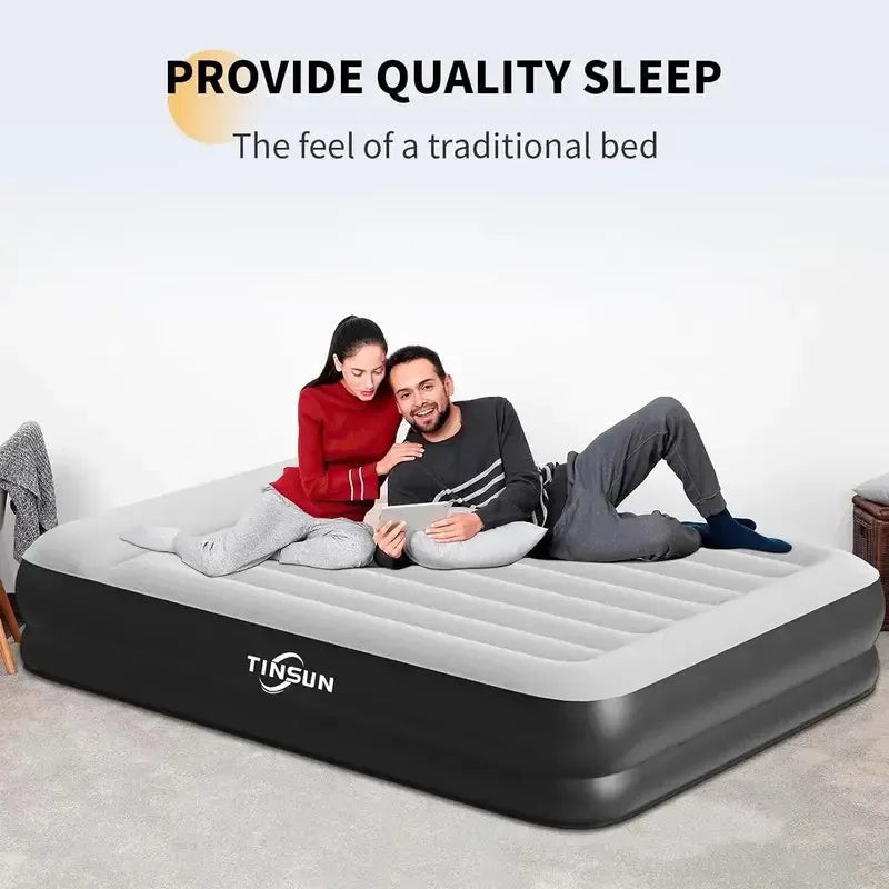 Queen Air Mattress with Built in Pump,Air Bed for Camping