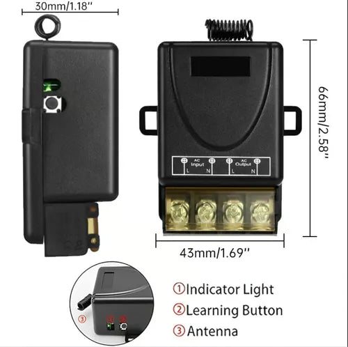 🔥 Wireless Remote Switch🔧（2 remote control）-220v