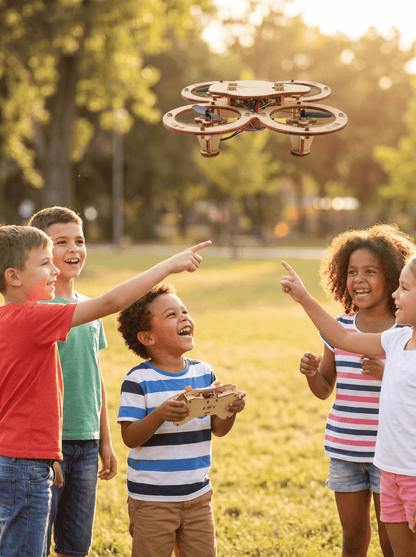 Kids' DIY Wooden Drone Building Kit