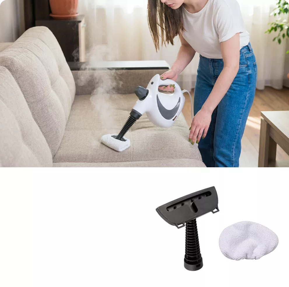 Handheld Pressurized Steam Cleaner with 9 Accessories
