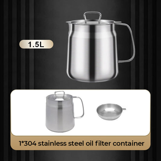 Large Capacity 304 Stainless Steel Multi-Purpose Oil Filter Container