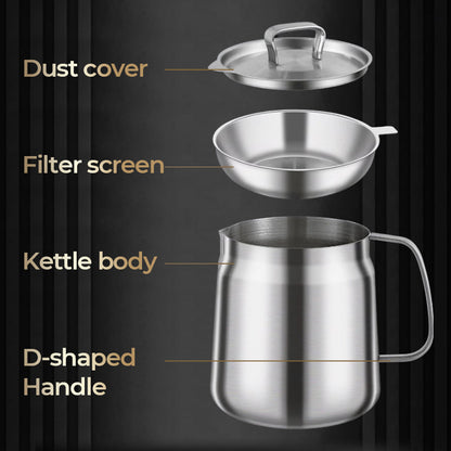 Large Capacity 304 Stainless Steel Multi-Purpose Oil Filter Container