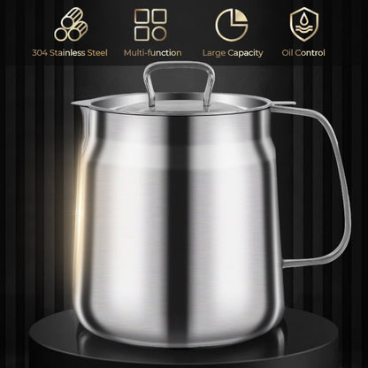 Large Capacity 304 Stainless Steel Multi-Purpose Oil Filter Container