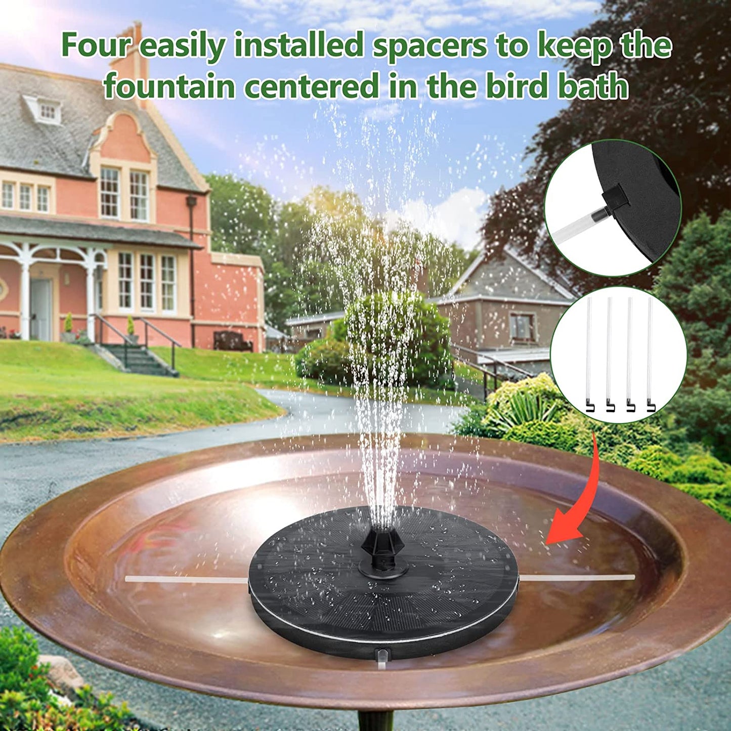Compact Solar Bird Fountain Pump – Keep Your Garden Alive! 🐦️
