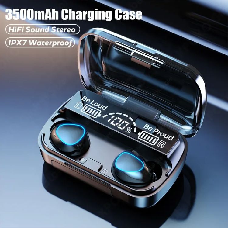 M10 Waterproof TWS Bluetooth 5.1 Earphones Charging Box