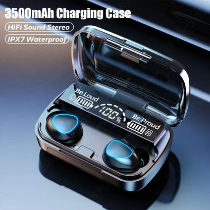 M10 Waterproof TWS Bluetooth 5.1 Earphones Charging Box