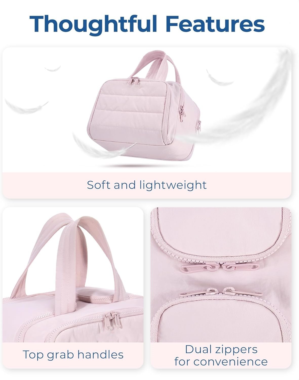 Large Capacity Wide-Open Travel Cosmetic Bag