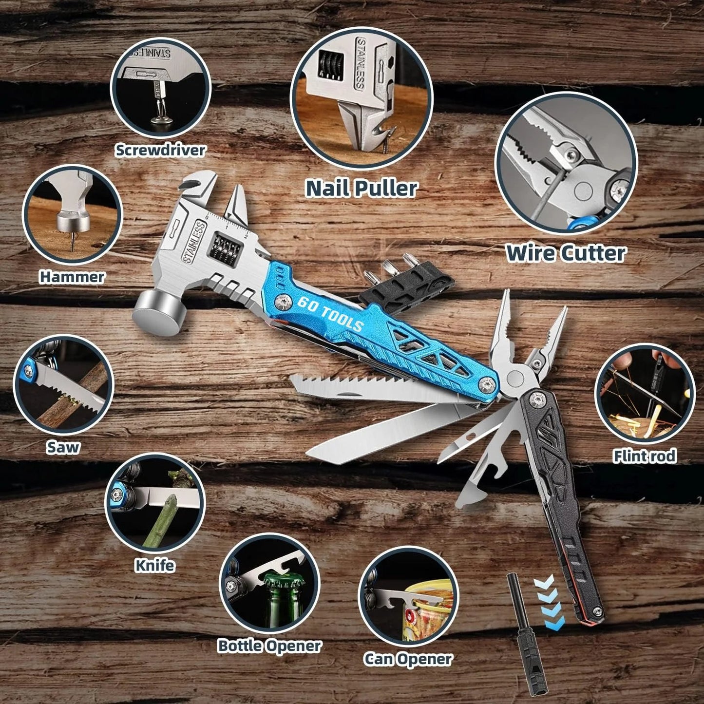 🛠️ 60Tools 18-in-1 Multitool: Your All-In-One Sidekick for Every Fix