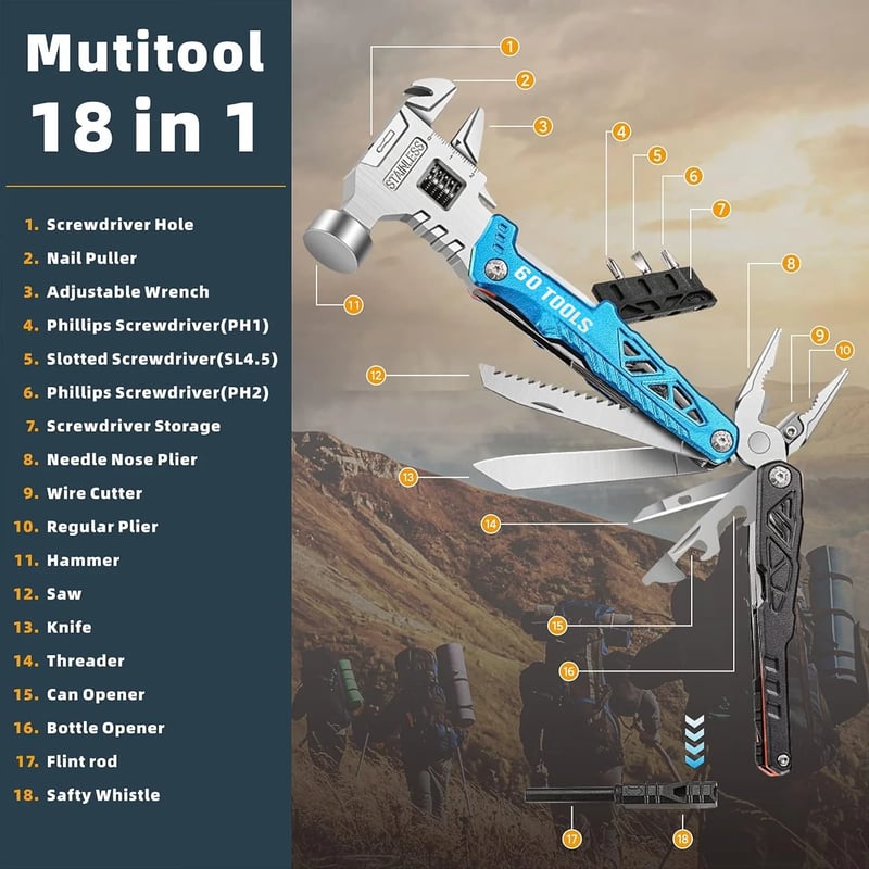 🛠️ 60Tools 18-in-1 Multitool: Your All-In-One Sidekick for Every Fix