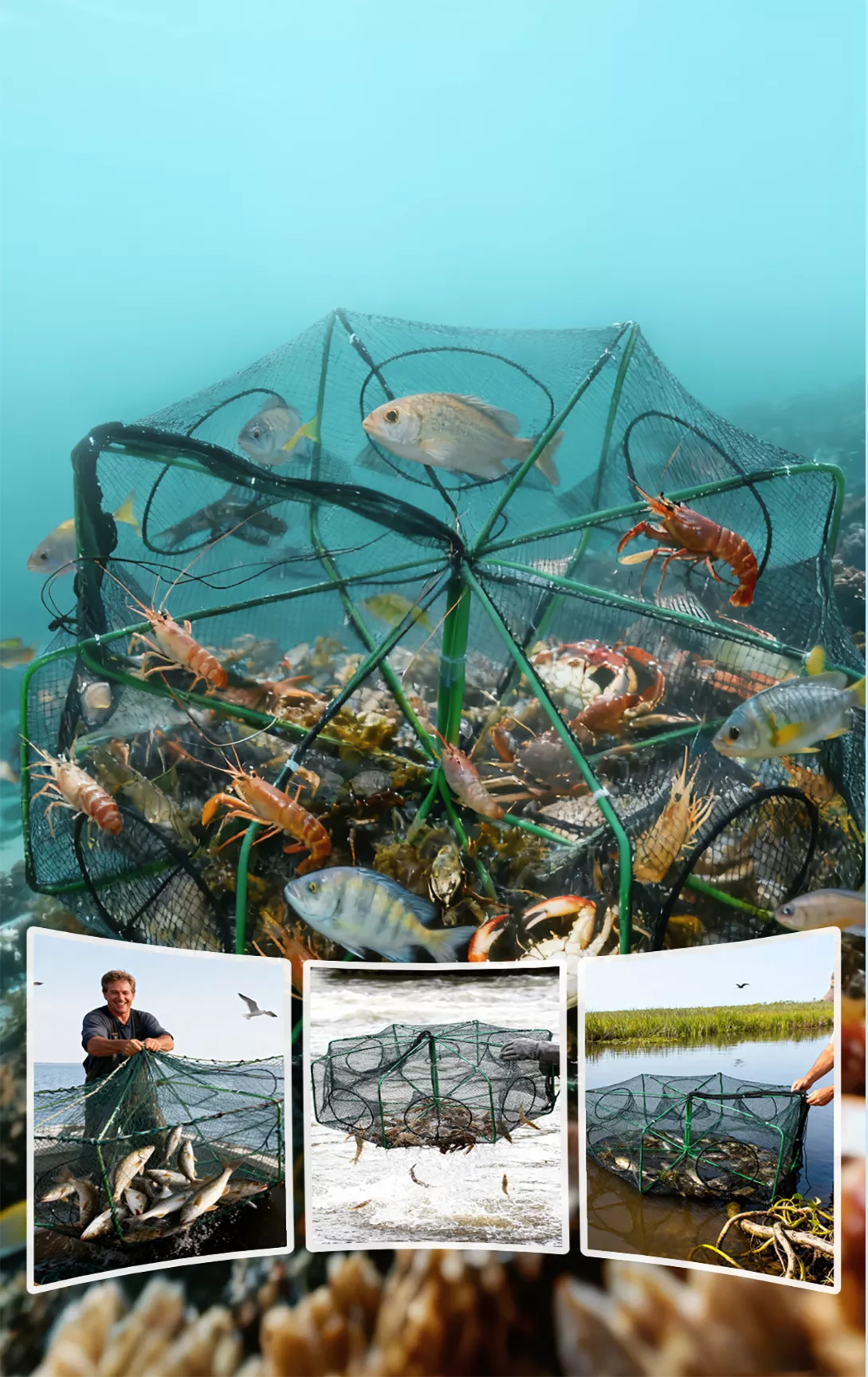 Automatic Foldable Strengthened Fish Catcher