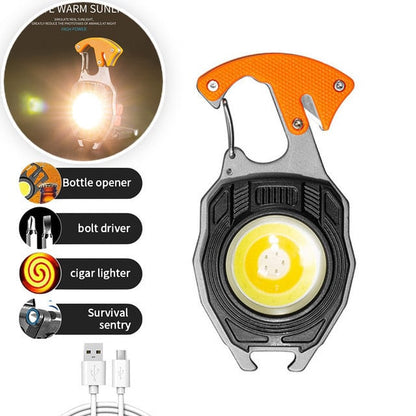 🔦 Keychain Survival Flashlight | 7 Modes & 5-in-1 Multi-Tool