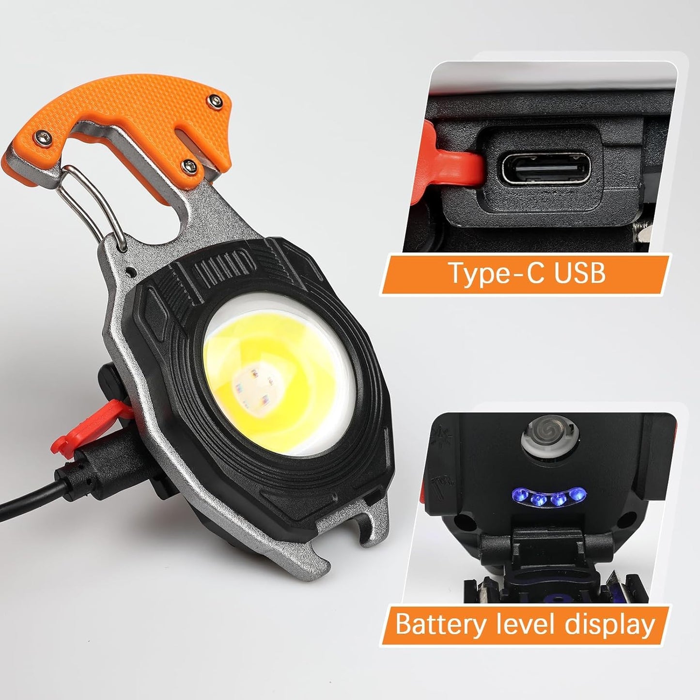 🔦 Keychain Survival Flashlight | 7 Modes & 5-in-1 Multi-Tool