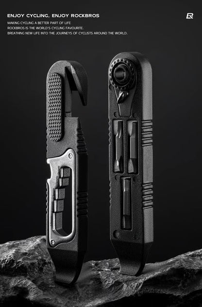 Multi-function Ratchet Tire Lever with Hex Wrench and File Blade