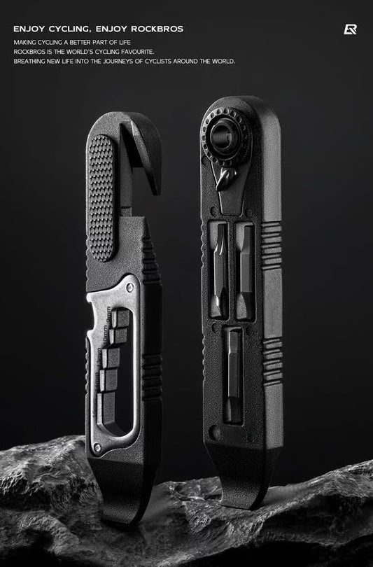 Multi-function Ratchet Tire Lever with Hex Wrench and File Blade