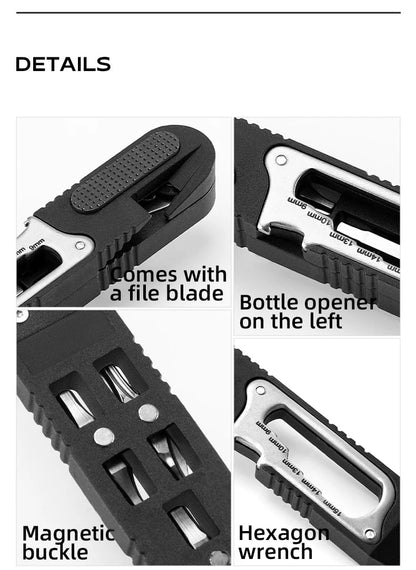 Multi-function Ratchet Tire Lever with Hex Wrench and File Blade