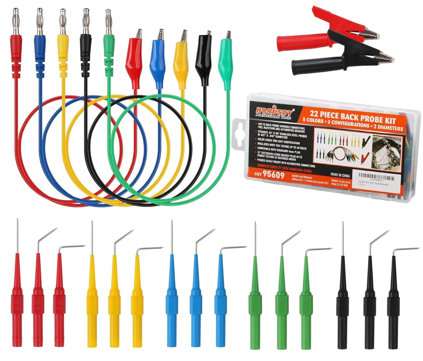 22PCS Back Probe Pin Kit – Precision Circuit Testing Made Easy