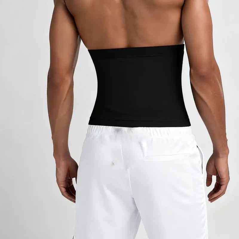 🔥 Men's Zipper Waist Trainer Sweat Belt with Sauna Technology