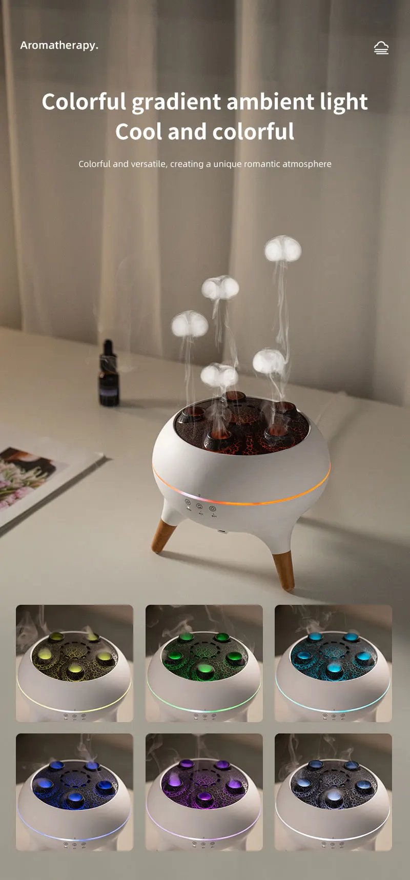 🌊 Dynamic Jellyfish Aroma Diffuser & Humidifier