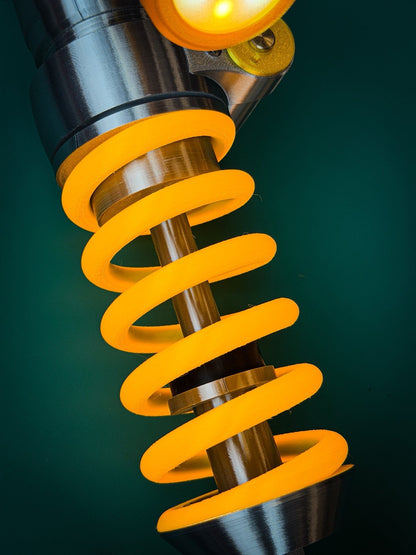 Suspension Shock Absorber Desk Lamp, Adjustable LED Light for Gamers & Car Enthusiasts