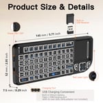 Multifunctional Mini Keyboard with 2.4G Dual-Mode Laser Pointer Connectivity
