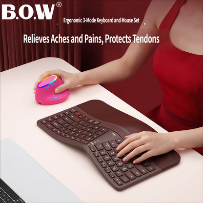 Ergonomic Keyboard Wrist Rest — Tri-Mode Silent Keyboard