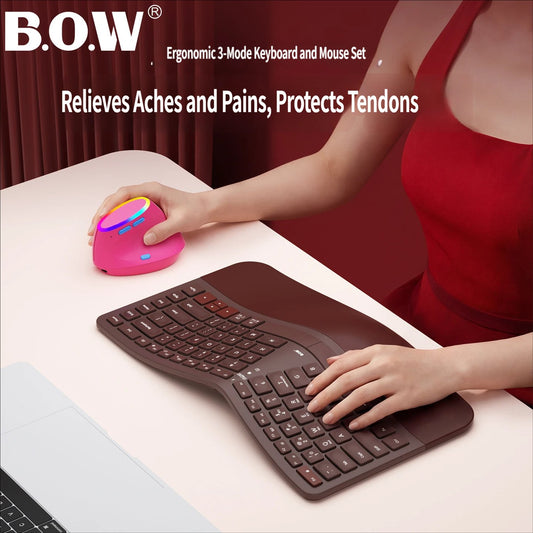 Ergonomic Keyboard Wrist Rest — Tri-Mode Silent Keyboard