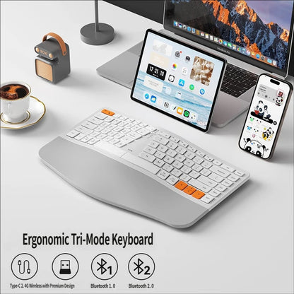 Ergonomic Keyboard Wrist Rest — Tri-Mode Silent Keyboard